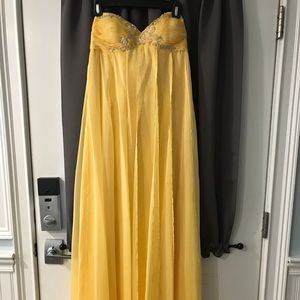 Yellow Cache prom dress
